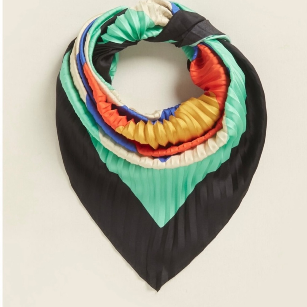 Gucci pleated silk scarf